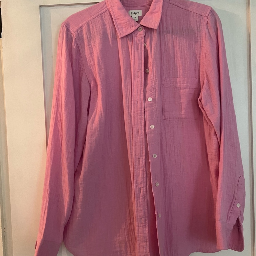 J. Crew Women’s Pink Casual Button-Down Shirt